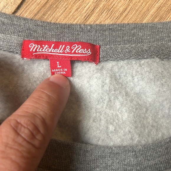 Mitchell & Ness NBA Hardwood Classics Houston Rockets Sweatshirt Gray Size L - Picture 4 of 7